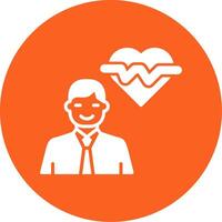 Cardiologist Glyph Multi Circle Icon vector