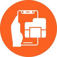 Folder Glyph Multi Circle Icon vector