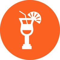 Cocktail Glyph Multi Circle Icon vector