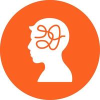 Confusion Glyph Multi Circle Icon vector