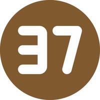 Thirty seven Glyph Multi Circle Icon vector