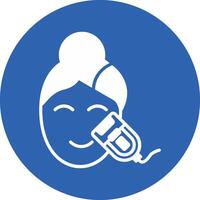 Peeling Glyph Multi Circle Icon vector