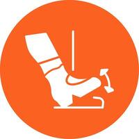 Toe Drop Glyph Multi Circle Icon vector
