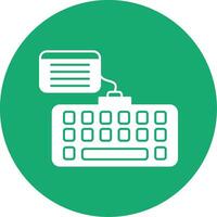 Keyboard Glyph Multi Circle Icon vector