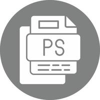 PS File Glyph Multi Circle Icon vector