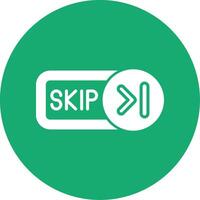 Skip Glyph Multi Circle Icon vector