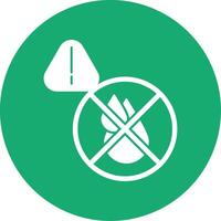 No Clean Water Glyph Multi Circle Icon vector