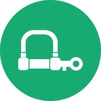 Wire Lock Glyph Multi Circle Icon vector