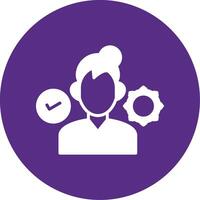 Coach Skills Glyph Multi Circle Icon vector