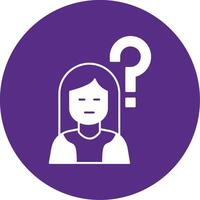 Confusion Glyph Multi Circle Icon vector