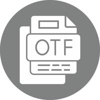 OTF File Glyph Multi Circle Icon vector