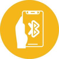 Bluetooth Glyph Multi Circle Icon vector