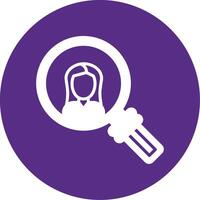 Search Employee Glyph Multi Circle Icon vector