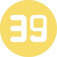 Thirty nine Glyph Multi Circle Icon vector