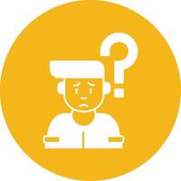 Confusion Glyph Multi Circle Icon vector