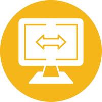 Gap Measurement Glyph Multi Circle Icon vector