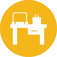 Workplace Glyph Multi Circle Icon vector