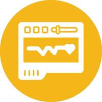 Pacemaker Glyph Multi Circle Icon vector