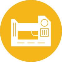 Staple Gun Glyph Multi Circle Icon vector