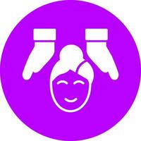 Massage Glyph Multi Circle Icon vector
