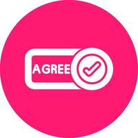 Agree Glyph Multi Circle Icon vector