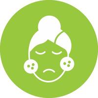 Eczema Glyph Multi Circle Icon vector