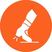 Flamenco Tap Glyph Multi Circle Icon vector