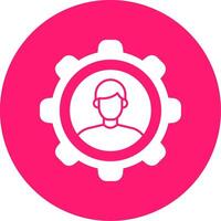 Customer Relationship Glyph Multi Circle Icon vector
