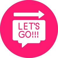 Lets Go Glyph Multi Circle Icon vector