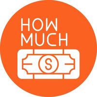 How Much Glyph Multi Circle Icon vector