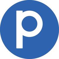 Small p Icon vector