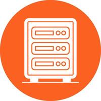 Server Glyph Multi Circle Icon vector