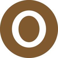 Small o Icon vector