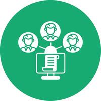 Files Exchange Glyph Multi Circle Icon vector