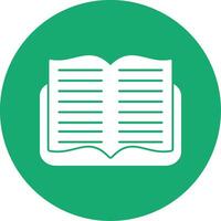 Book Glyph Multi Circle Icon vector