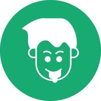 Drooling Glyph Multi Circle Icon vector