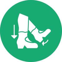 Step Back Glyph Multi Circle Icon vector