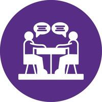 Discussion Glyph Multi Circle Icon vector
