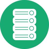 Server Glyph Multi Circle Icon vector