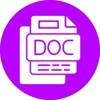 DOC File Glyph Multi Circle Icon vector