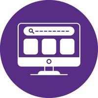 Searcher Glyph Multi Circle Icon vector