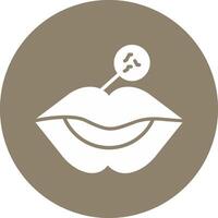 Lips Glyph Multi Circle Icon vector