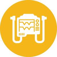 Defribillator Glyph Multi Circle Icon vector