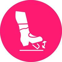 Ankle Flex Glyph Multi Circle Icon vector