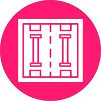 Lane Glyph Multi Circle Icon vector