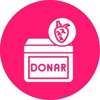 Heart Donar Glyph Multi Circle Icon vector