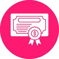 Certificate Glyph Multi Circle Icon vector