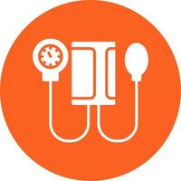 Blood Pressure Meter Glyph Multi Circle Icon vector
