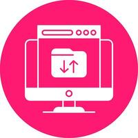 Upload Glyph Multi Circle Icon vector