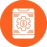 Banking App Settings Glyph Multi Circle Icon vector